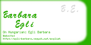 barbara egli business card